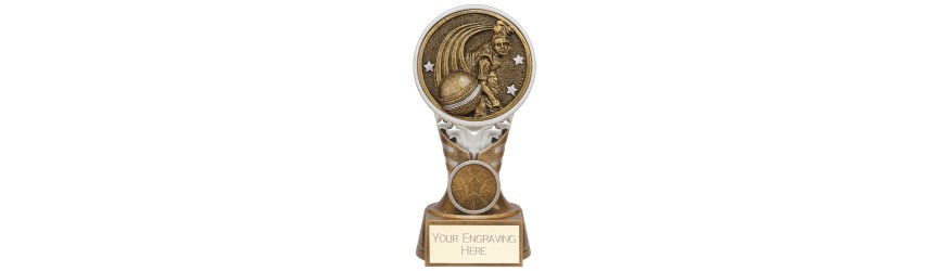 IKON BOWLER CRICKET AWARD - 4 SIZES - 150MM - 225MM IKON BOWLER CRICKET AWARD - 4 SIZES - 150MM - 225MM